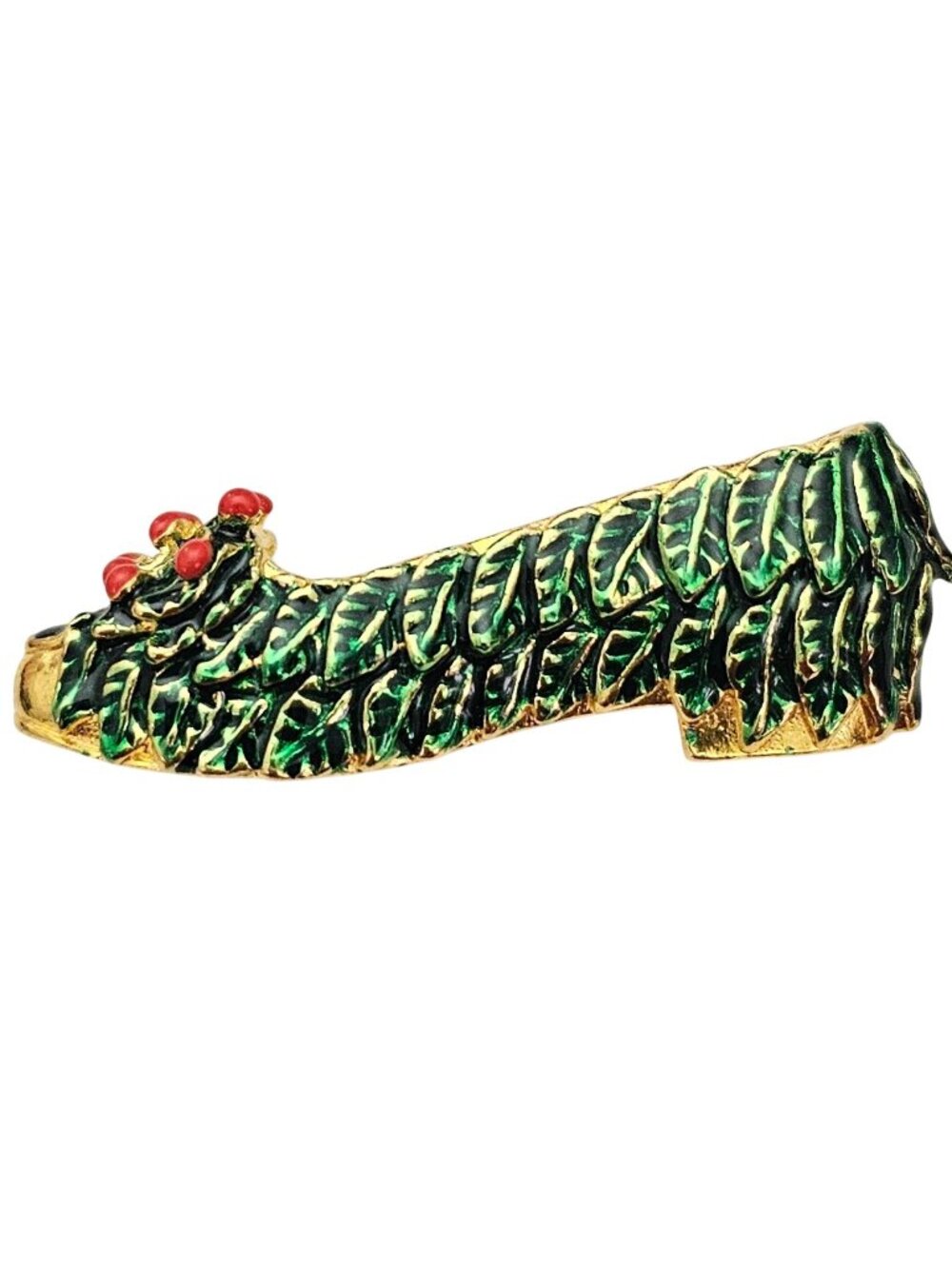 Metropolitan Museum of Art Holly Leaves Shoe Brooch Signed, J969